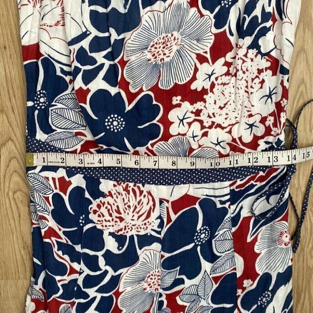 Retro Floral Sundress Blue White Small - Picture 10 of 13